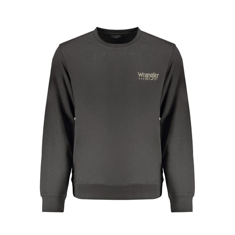 Wrangler Black Cotton Men Men's Sweatshirt